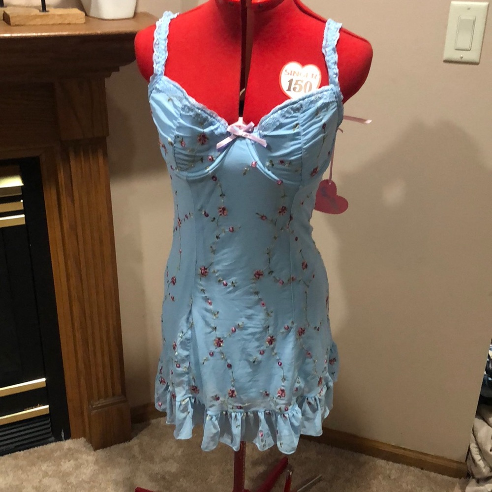 Baby blue lingerie
